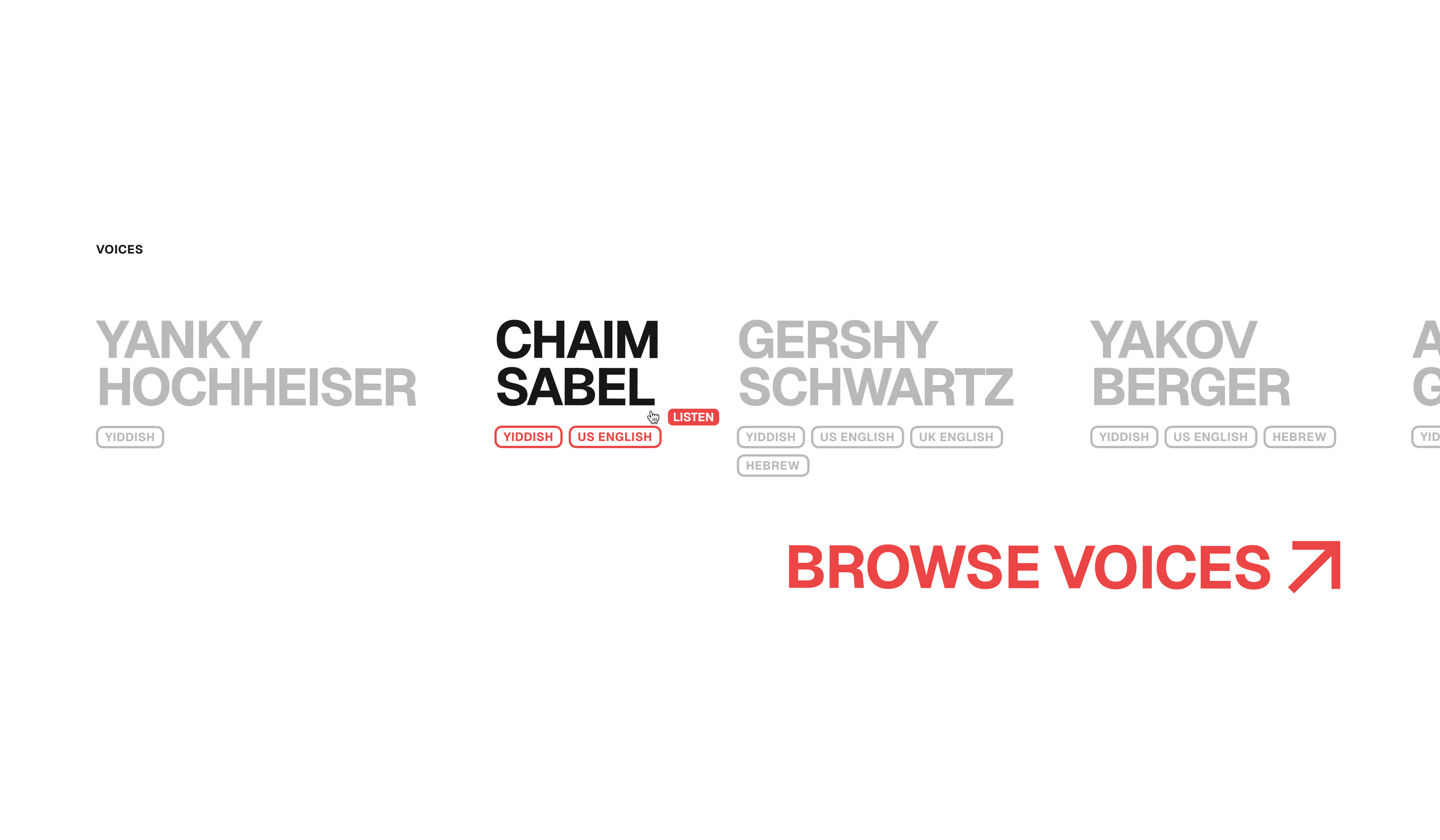 pound website voice talent hover