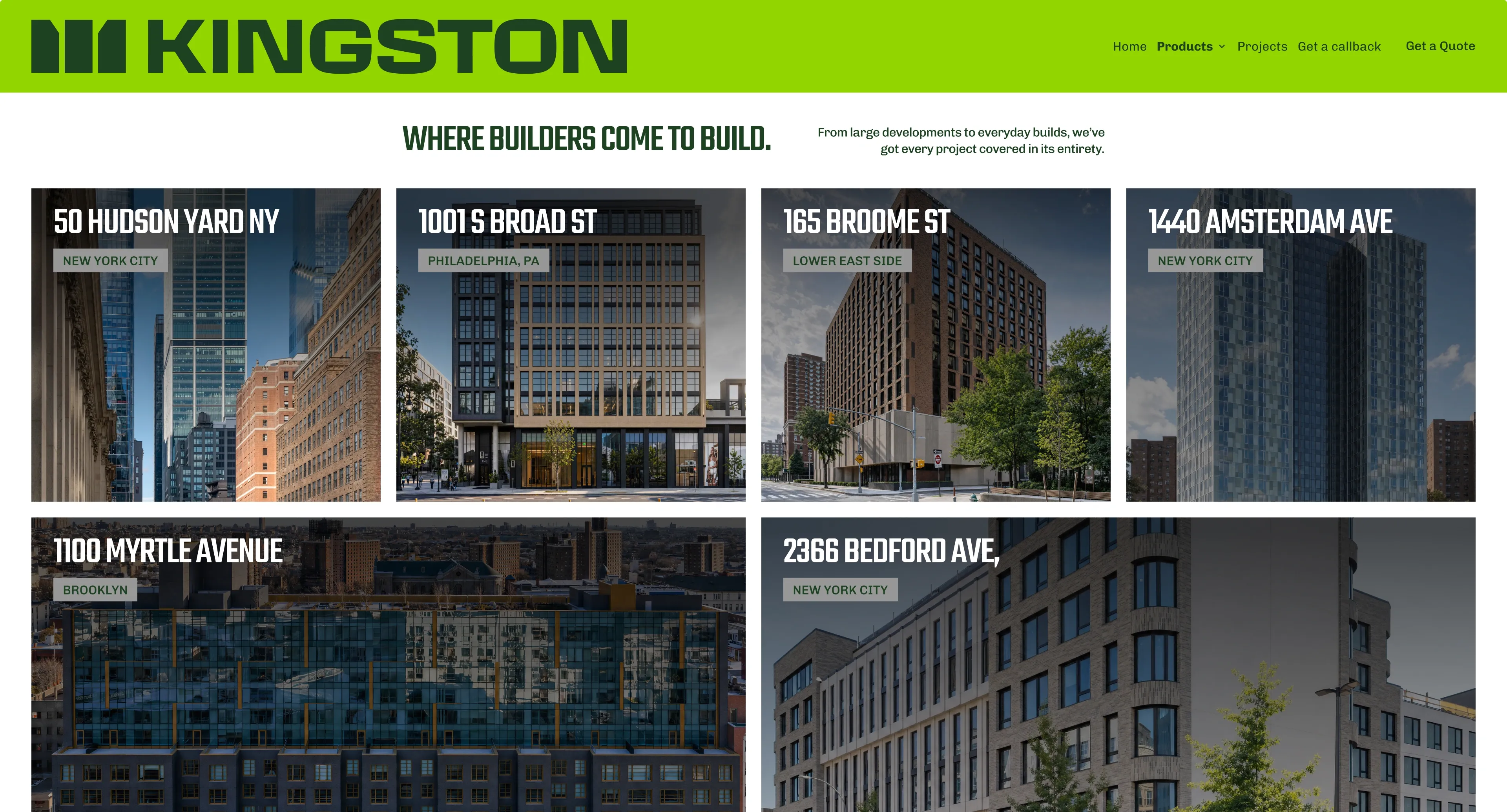 Kingston Block Projects Gallery NYC Philadelphia Brooklyn Construction Projects
