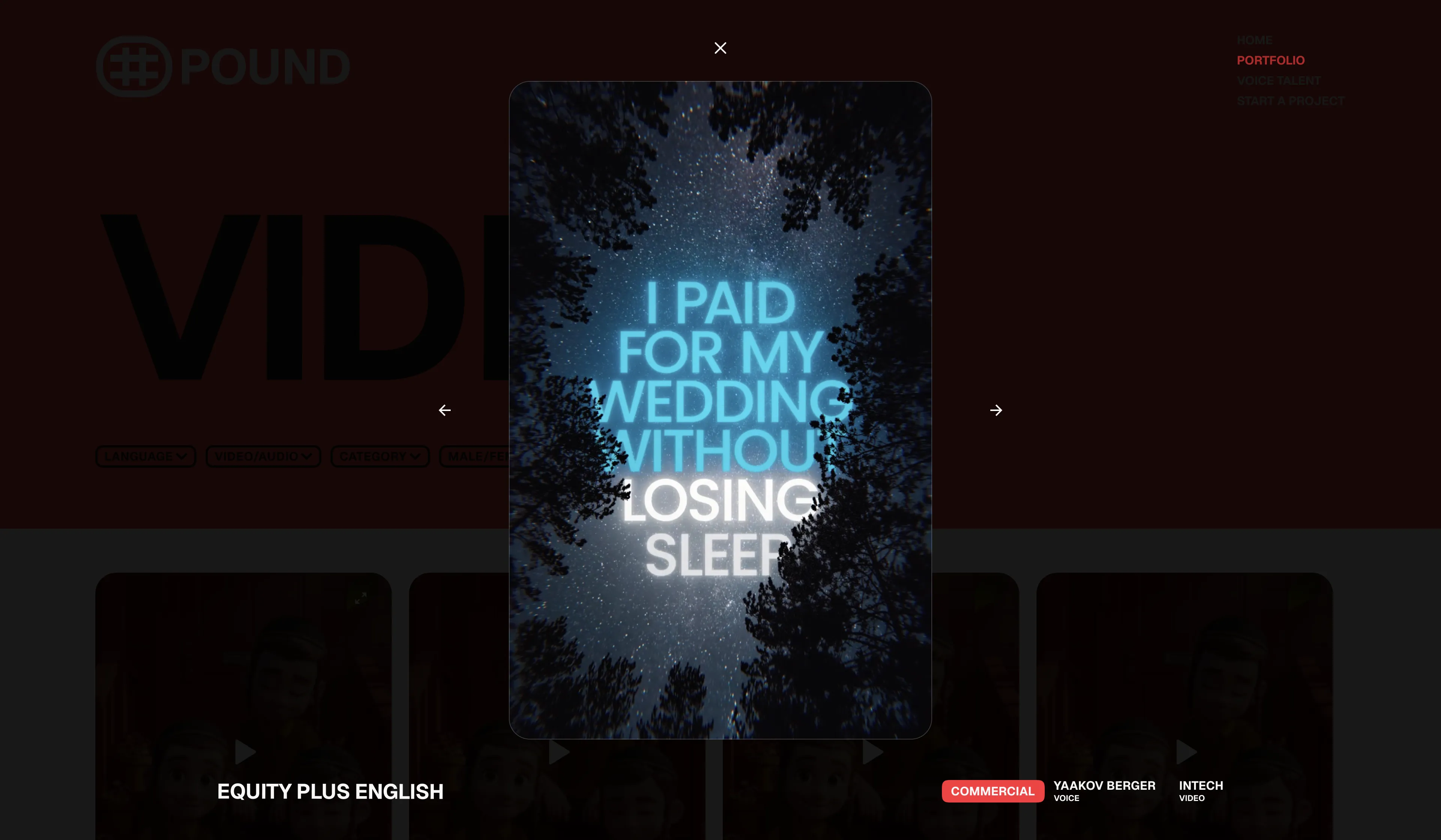 pound website video player