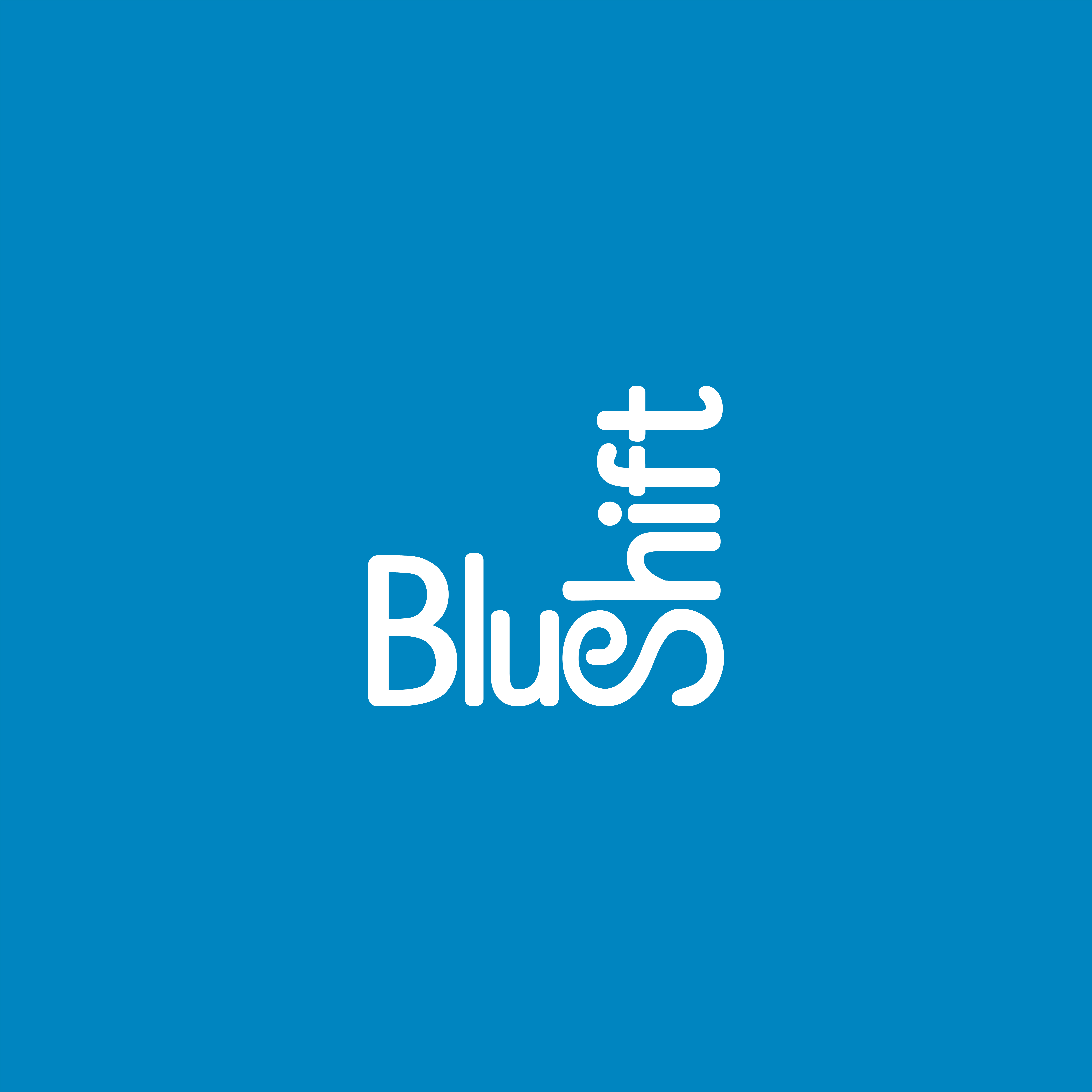 BlueShift logo in white on a blue background.
