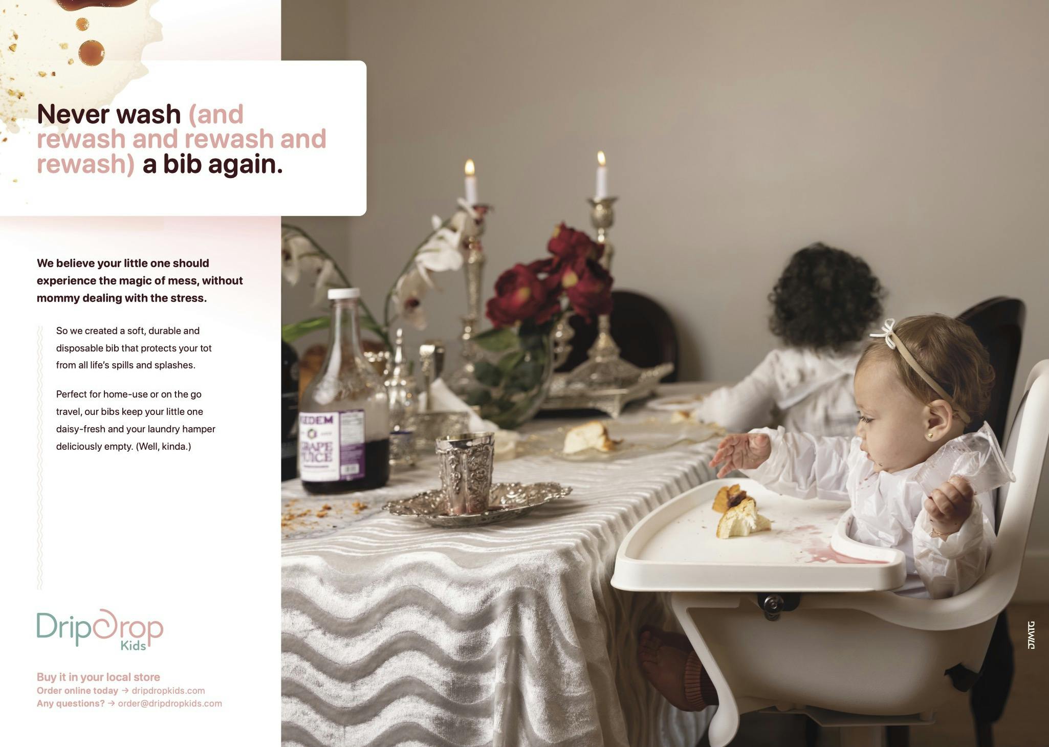 Advertisement for DripDrop Kids product for Bambino maternity magazine