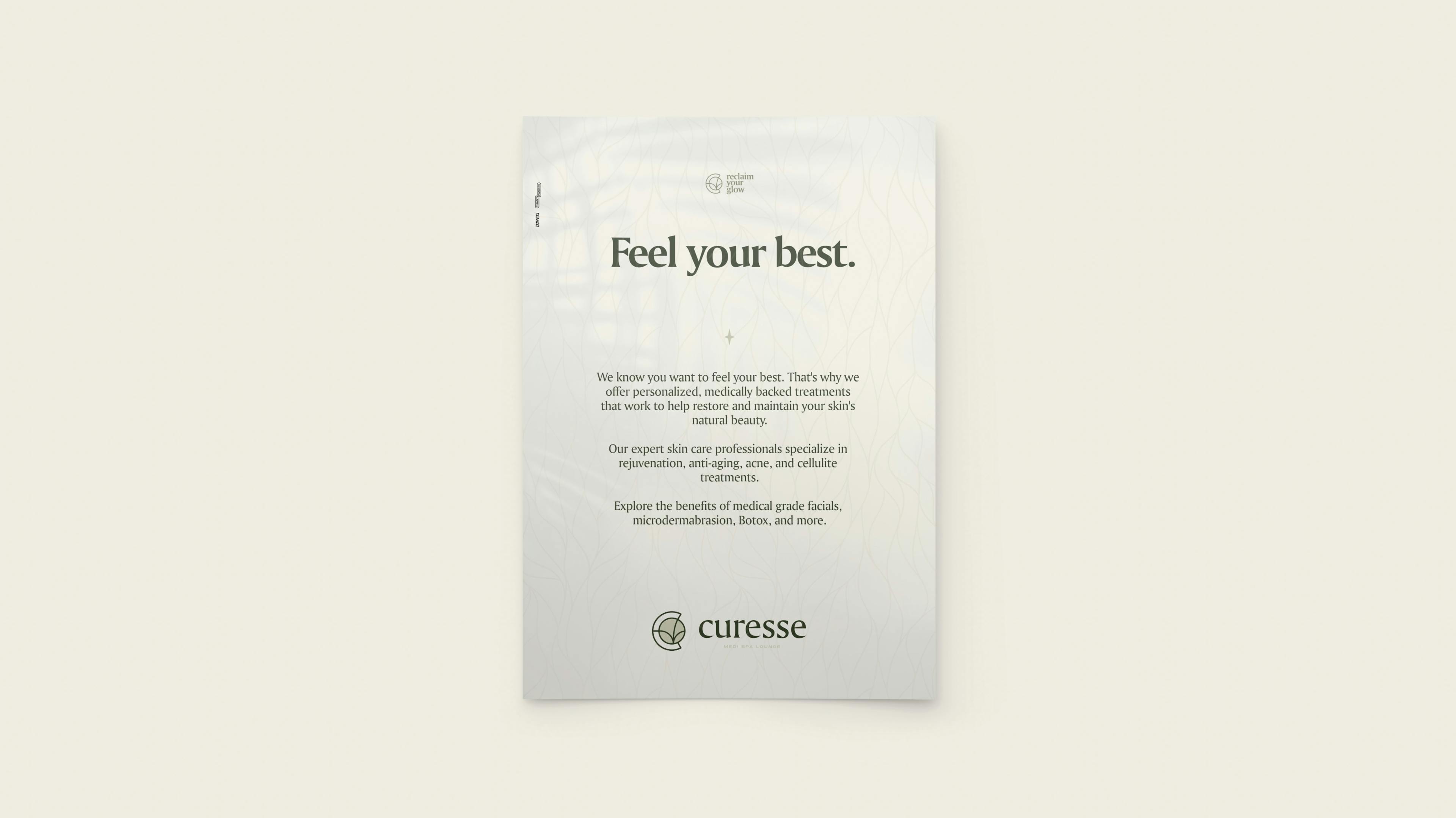 advertisement for curesse medi spa