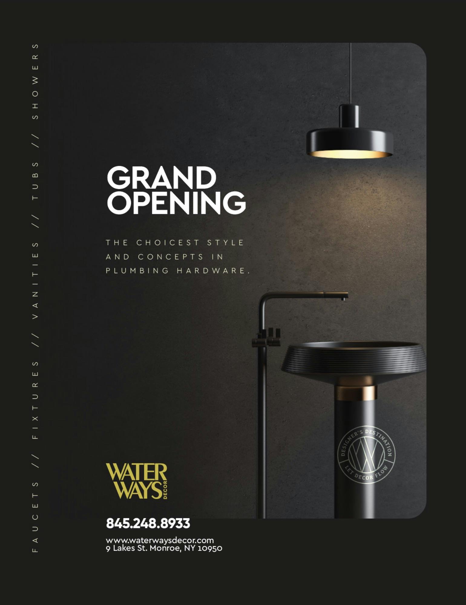 Poster with the copy: Grand Opening.