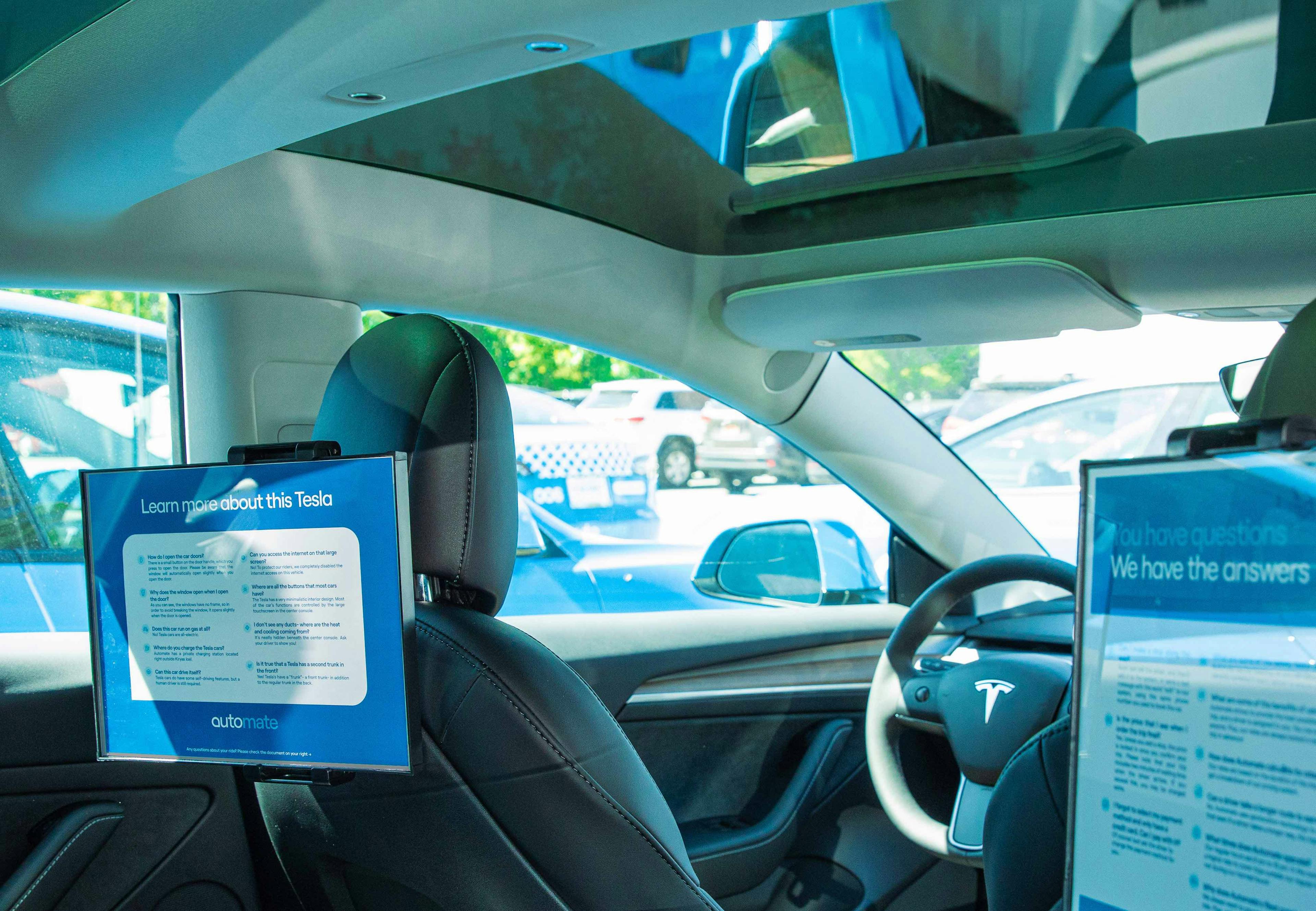 Automate Tesla vehicle interior