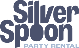 silver spoon party rental brand identity, logo