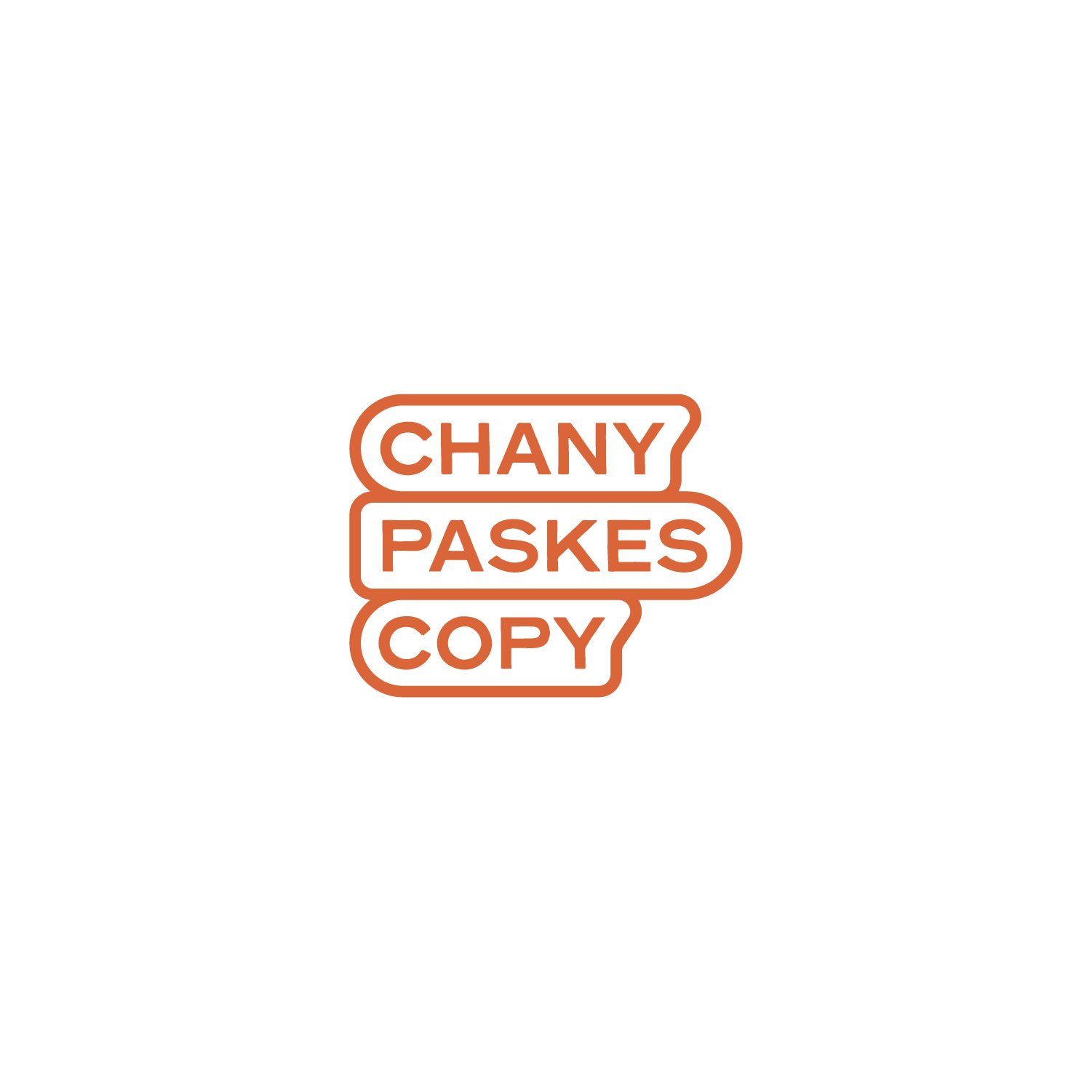 Chany Paskes logo in orange on white background.